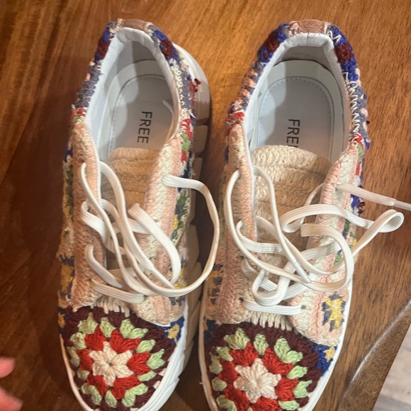 free people catch me if you can crotchet sneakers - Picture 6 of 7